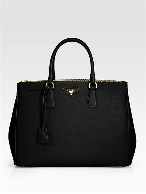 black prada saffiano large double tote|Prada saffiano tote used.